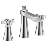 Moen - Flara 8 in. Widespread 2-Handle High-Arc Bathroom Faucet Trim Kit in Chrome (Valve Sold Separately) - Chrome