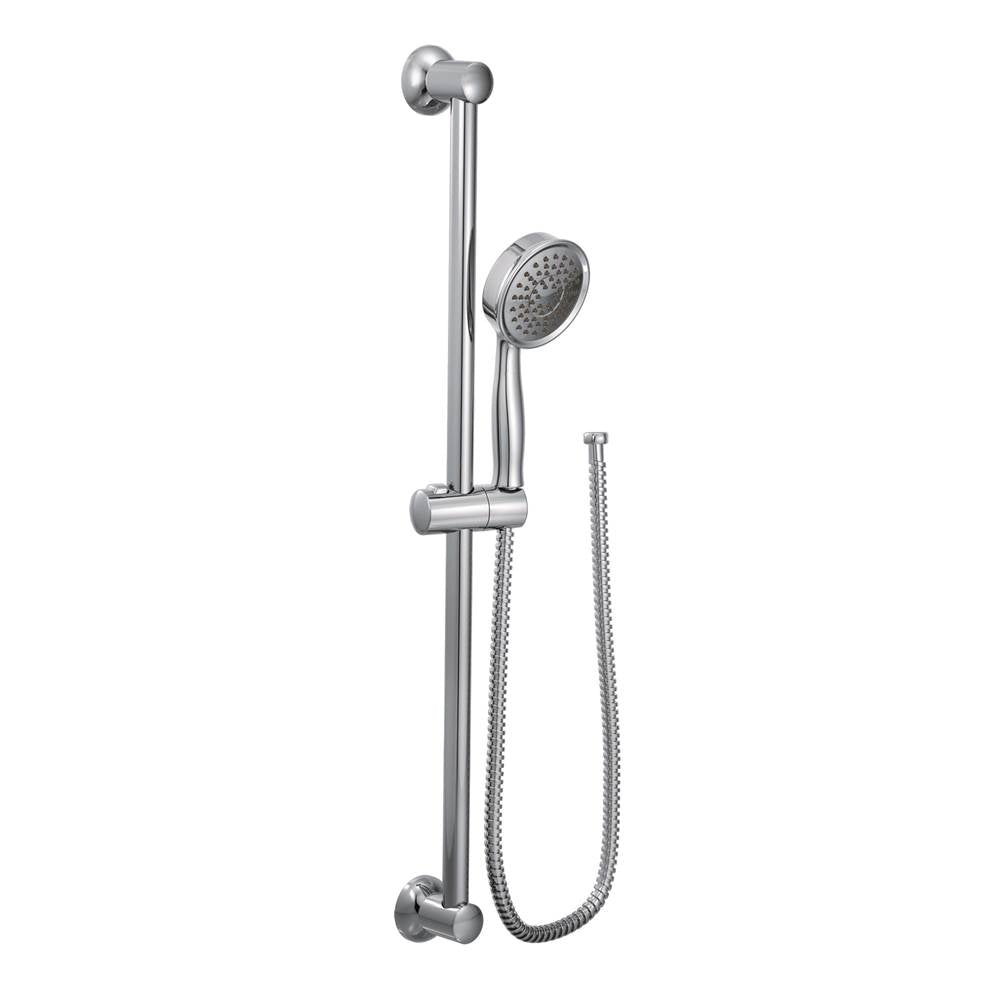 Moen - Eco-Performance Single Function Handheld Shower with 24-Inch Slide Bar, Chrome - Chrome
