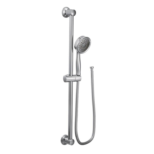 Moen - Eco-Performance Single Function Handheld Shower with 24-Inch Slide Bar, Chrome - Chrome