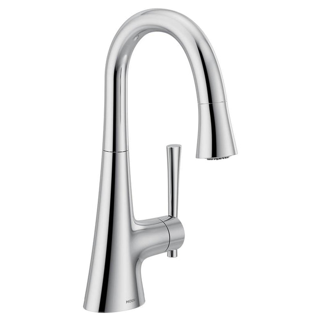Moen - Kurv Chrome One-Handle High Arc Bar Faucet - Chrome