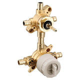 Moen - M-CORE 3-Series Mixing Valve with 3 or 6 Function Integrated Transfer Valve with Cold Expansion PEX Connections and Stops - Unfinished
