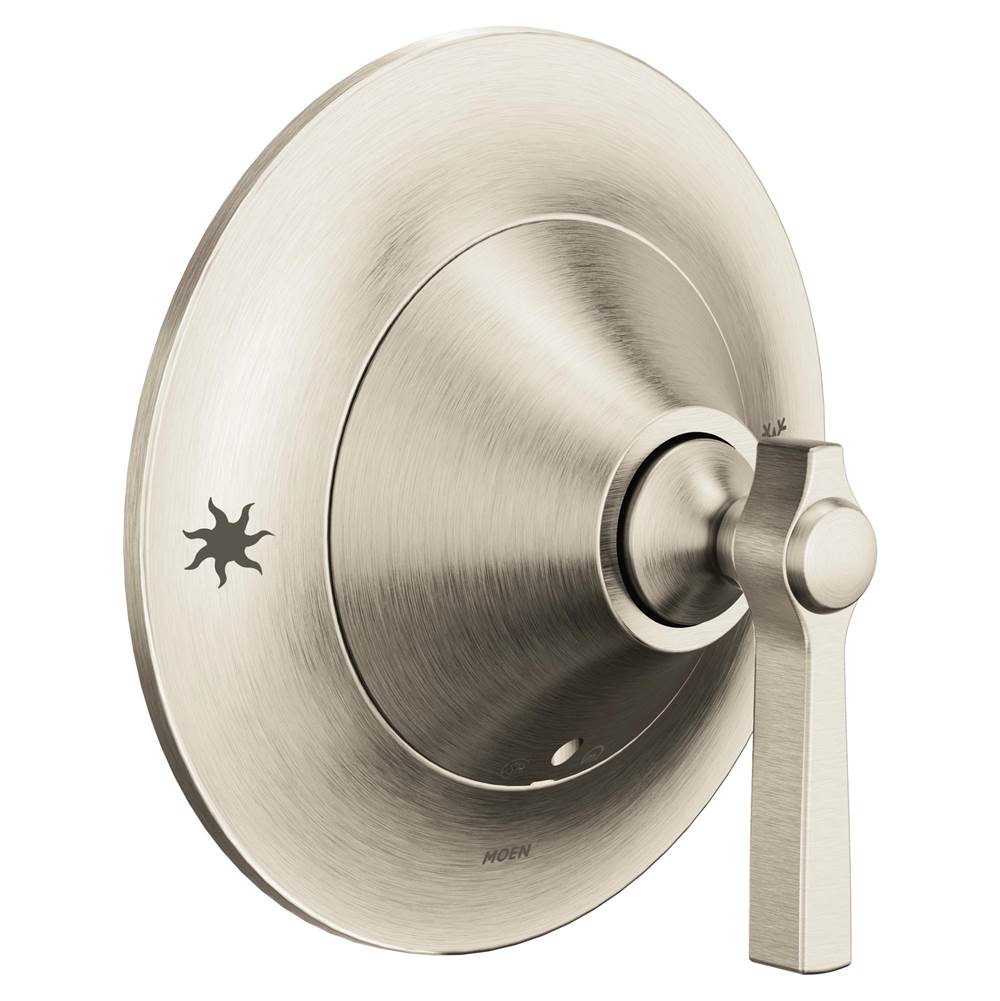 Moen - Flara 1-Handle Posi-Temp Valve Trim Kit in Brushed Nickel (Valve Sold Separately) - Brushed Nickel