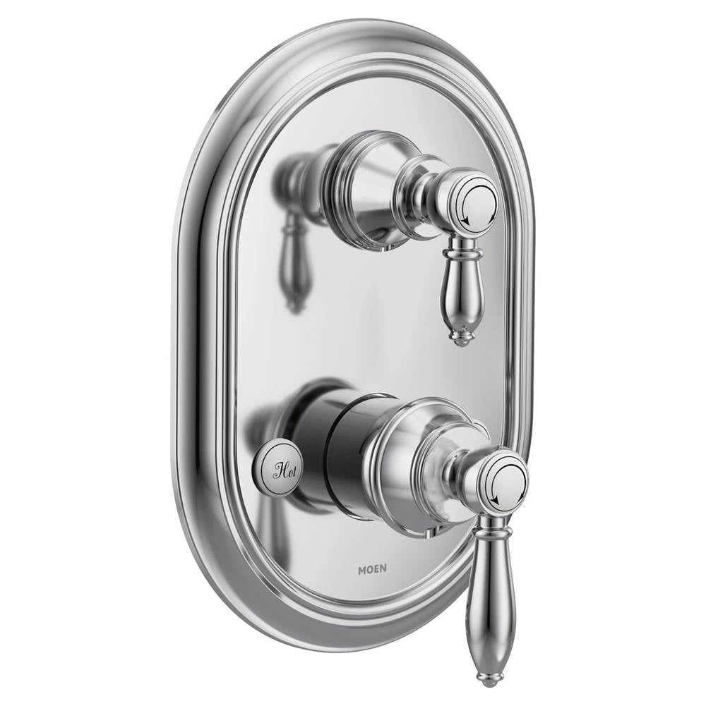 Weymouth M-CORE 3-Series 2-Handle Shower Trim with Integrated Transfer Valve in Chrome (Valve Sold Separately)