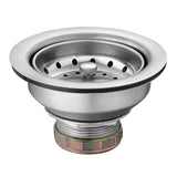 Moen - 3-1/2 Inch Kitchen Sink Stainless Steel Basket Strainer with Drain Assembly, Stainless - Stainless
