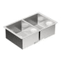 Moen - 1800 Series Stainless Steel 29'' x 18'' 18 Gauge Double Bowl Sink Center Drain - Satin Stainless