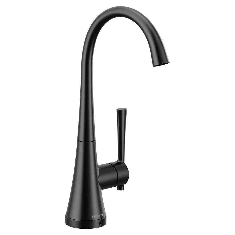 Moen - Sip Modern One-Handle High Arc Beverage Faucet in Matte Black - Matte Black