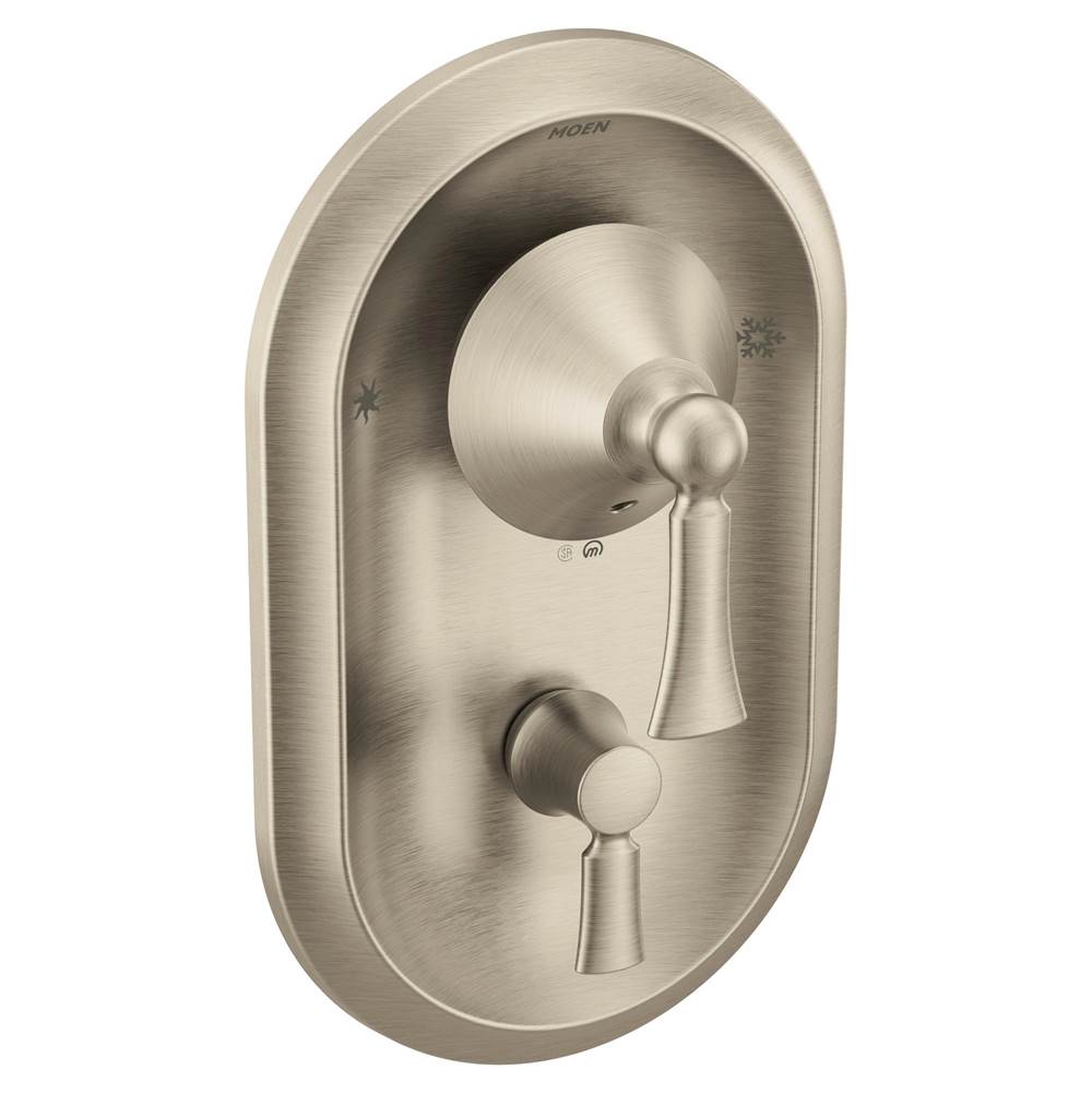 Moen - Wynford Posi-Temp with Built-in 3-Function Transfer Valve Trim Kit, Valve Required, Brushed Nickel - Brushed Nickel