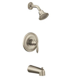 Moen - Eva M-CORE 2-Series Eco Performance 1-Handle Tub and Shower Trim Kit in Brushed Nickel (Valve Sold Separately) - Brushed Nickel
