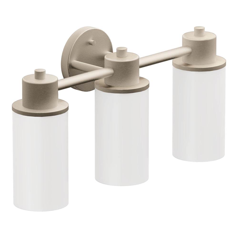 Moen - Brushed Nickel Three Globe Bath Light - Brushed Nickel