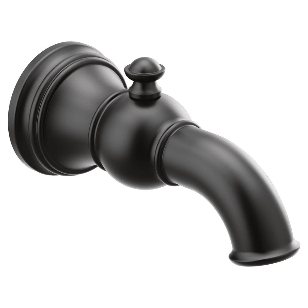 Moen - Weymouth Tub Spout with Diverter 1/2-Inch Slip-Fit CC Connection, Matte Black - Matte Black