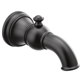 Moen - Weymouth Tub Spout with Diverter 1/2-Inch Slip-Fit CC Connection, Matte Black - Matte Black