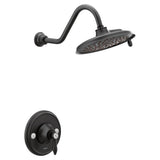 Moen - Weymouth Posi-Temp Single-Handle 2-Spray Shower Only Trim Kit in Matte Black (Valve Sold Separately) - Matte Black
