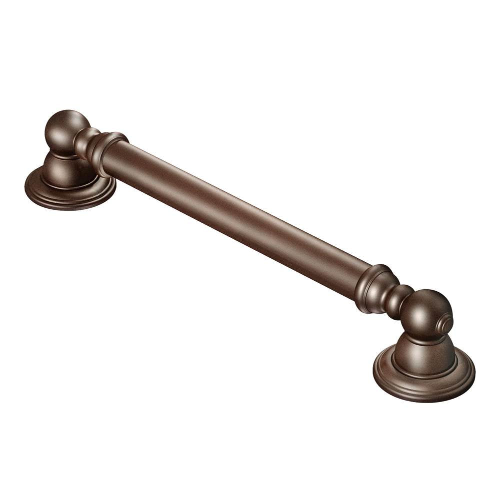 Moen - Oil Rubbed Bronze 12'' Designer Grab Bar - Oil Rubbed Bronze