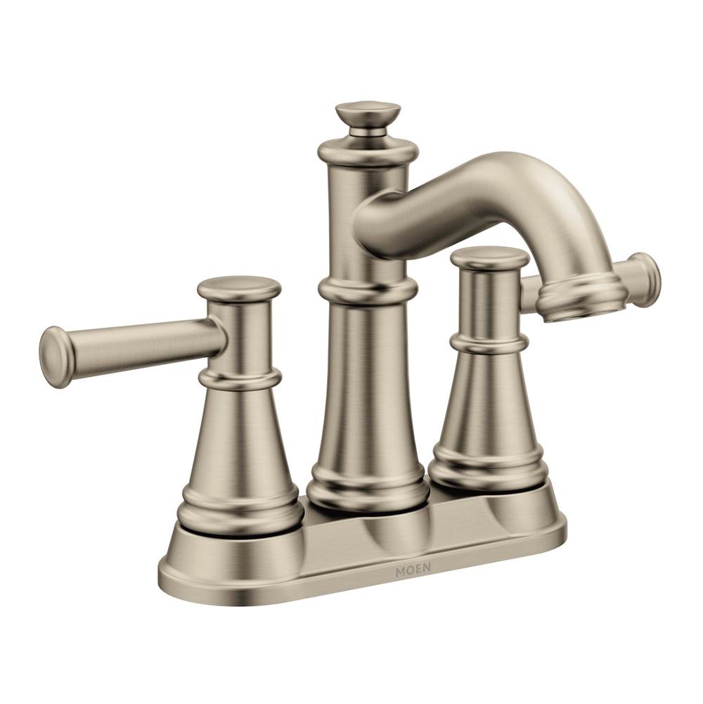 Moen - Belfield Two-Handle Centerset Bathroom Faucet, Brushed Nickel - Brushed Nickel