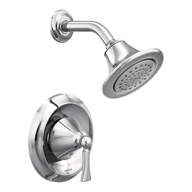 Moen - Wynford Single-Handle 1-Spray Posi-Temp Shower Faucet Trim Kit in Chrome (Valve Sold Separately) - Chrome
