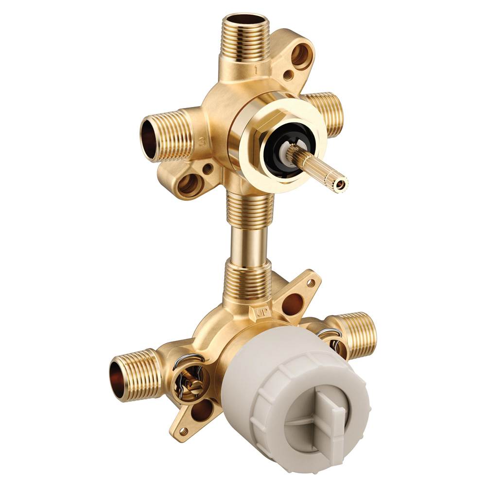 Moen - M-CORE 3-Series Mixing Valve with 2 or 3 Function Integrated Transfer Valve with CC/IPS Connections and Stops - Unfinished