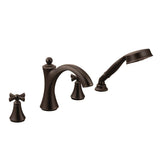Moen - Wynford 2-Handle Deck-Mount Roman Tub Faucet with Handshower in Oil Rubbed Bronze - Oil Rubbed Bronze