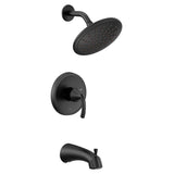Moen - Glyde M-CORE 2-Series Eco Performance 1-Handle Tub and Shower Trim Kit in Matte Black (Valve Sold Separately) - Matte Black