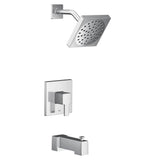 Moen - 90 Degree M-CORE 2-Series Eco Performance 1-Handle Tub and Shower Trim Kit in Chrome (Valve Sold Separately) - Chrome