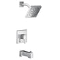 Moen - 90 Degree M-CORE 2-Series Eco Performance 1-Handle Tub and Shower Trim Kit in Chrome (Valve Sold Separately) - Chrome