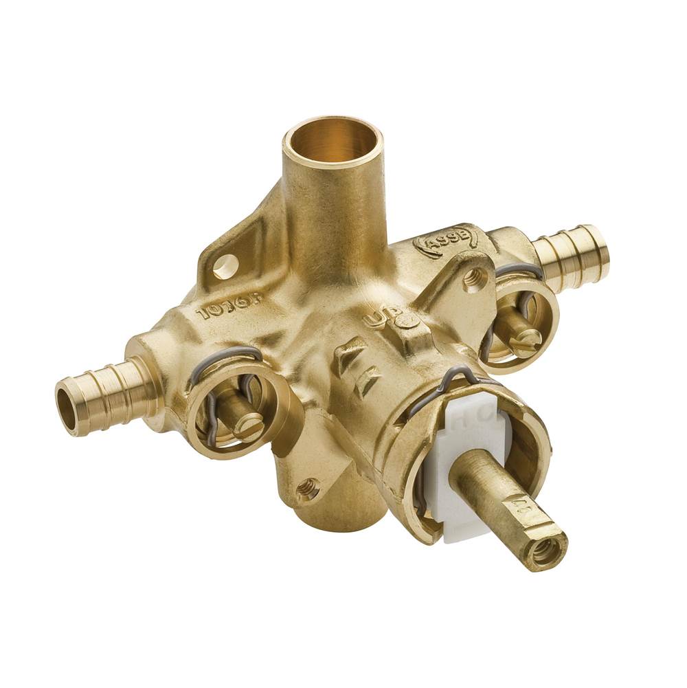 Moen - Posi-Temp Tub and Shower Rough In Valve with Crimp PEX/CC Connections and Stops - Unfinished