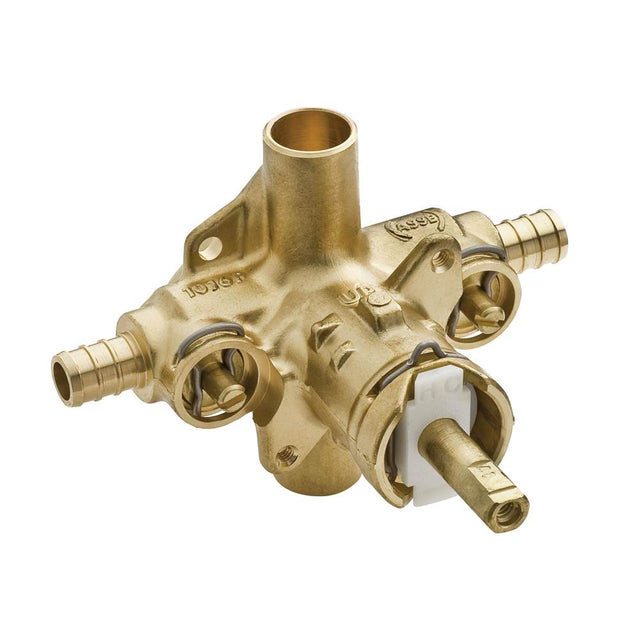 Moen - Posi-Temp Tub and Shower Rough In Valve with Crimp PEX/CC Connections and Stops - Unfinished