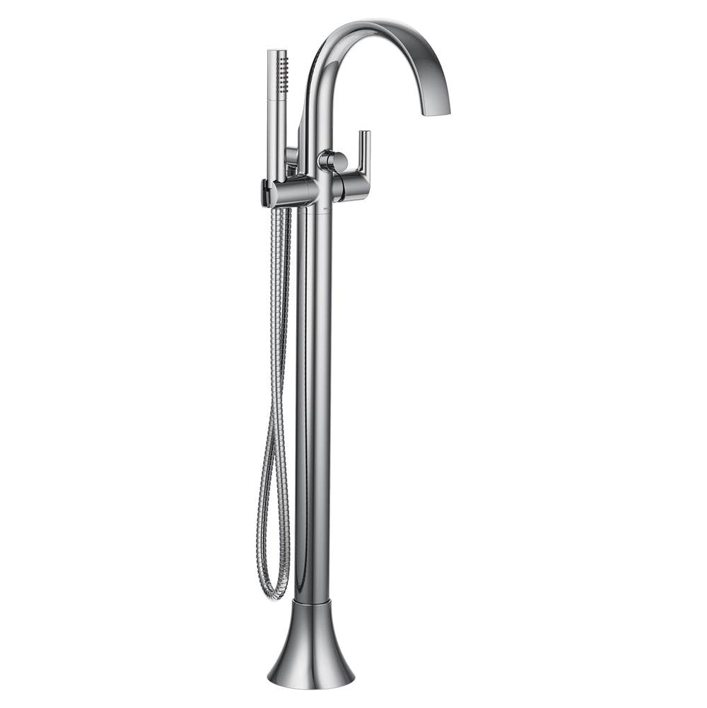 Moen - Doux One-Handle Freestanding Floor Mount Tub Filler with Handshower, Chrome - Chrome