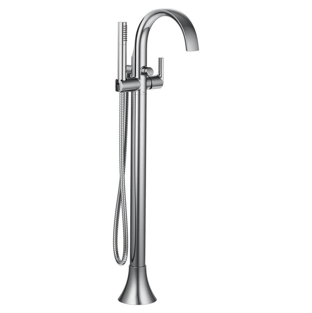 Moen - Doux One-Handle Freestanding Floor Mount Tub Filler with Handshower, Chrome - Chrome