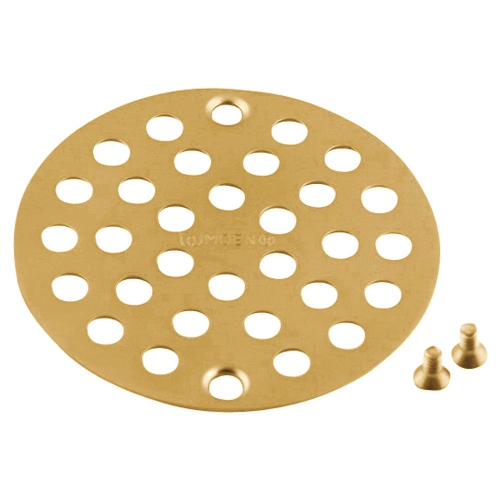 Moen - 4-Inch Screw-In Shower Strainer Drain Cover, Brushed Gold - Brushed Gold