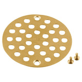 Moen - 4-Inch Screw-In Shower Strainer Drain Cover, Brushed Gold - Brushed Gold