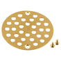Moen - 4-Inch Screw-In Shower Strainer Drain Cover, Brushed Gold - Brushed Gold
