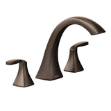 Moen - Voss 2-Handle Deck-Mount High-Arc Roman Tub Faucet Trim Kit in Oil Rubbed Bronze (Valve Sold Separately) - Oil Rubbed Bronze