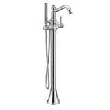 Moen - Belfield One-Handle Freestanding Floor Mount Tub Filler with Handshower, Chrome - Chrome
