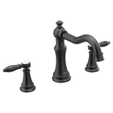 Moen - Weymouth 2-Handle Deck Mount Roman Tub Faucet Trim Kit with Hand Shower in Matte Black (Valve Sold Separately) - Matte Black