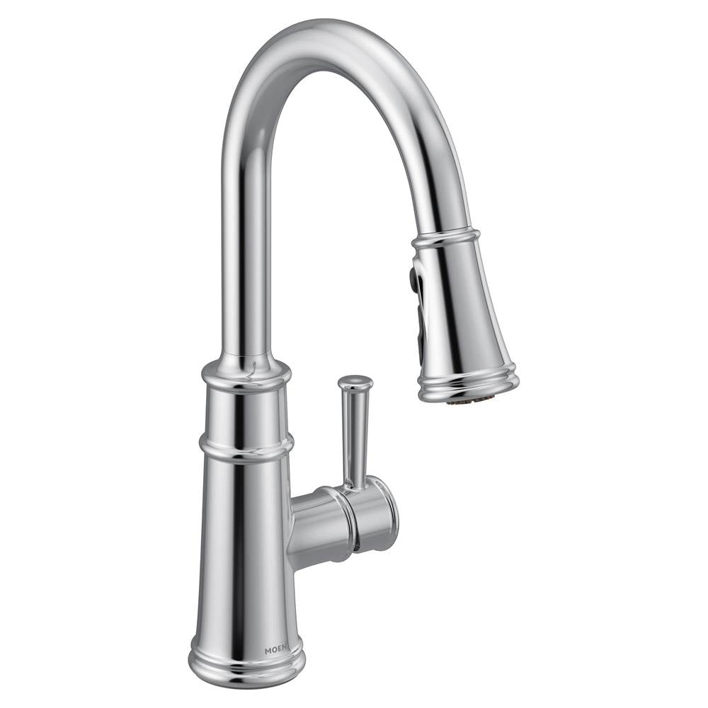 Moen - Belfield Single-Handle Pull-Down Sprayer Kitchen Faucet with Reflex and Power Boost in Chrome - Chrome