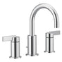 Moen - Cia 8 in. Widespread 2-Handle High-Arc Bathroom Faucet Trim Kit in Chrome (Valve Sold Separately) - Chrome
