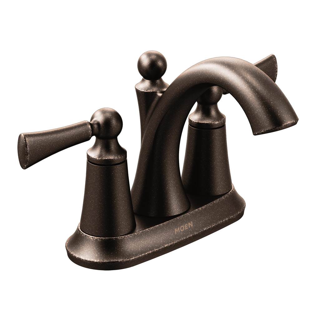 Moen - Wynford Two-Handle Centerset High Arc Bathroom Faucet, Oil Rubbed Bronze - Oil Rubbed Bronze