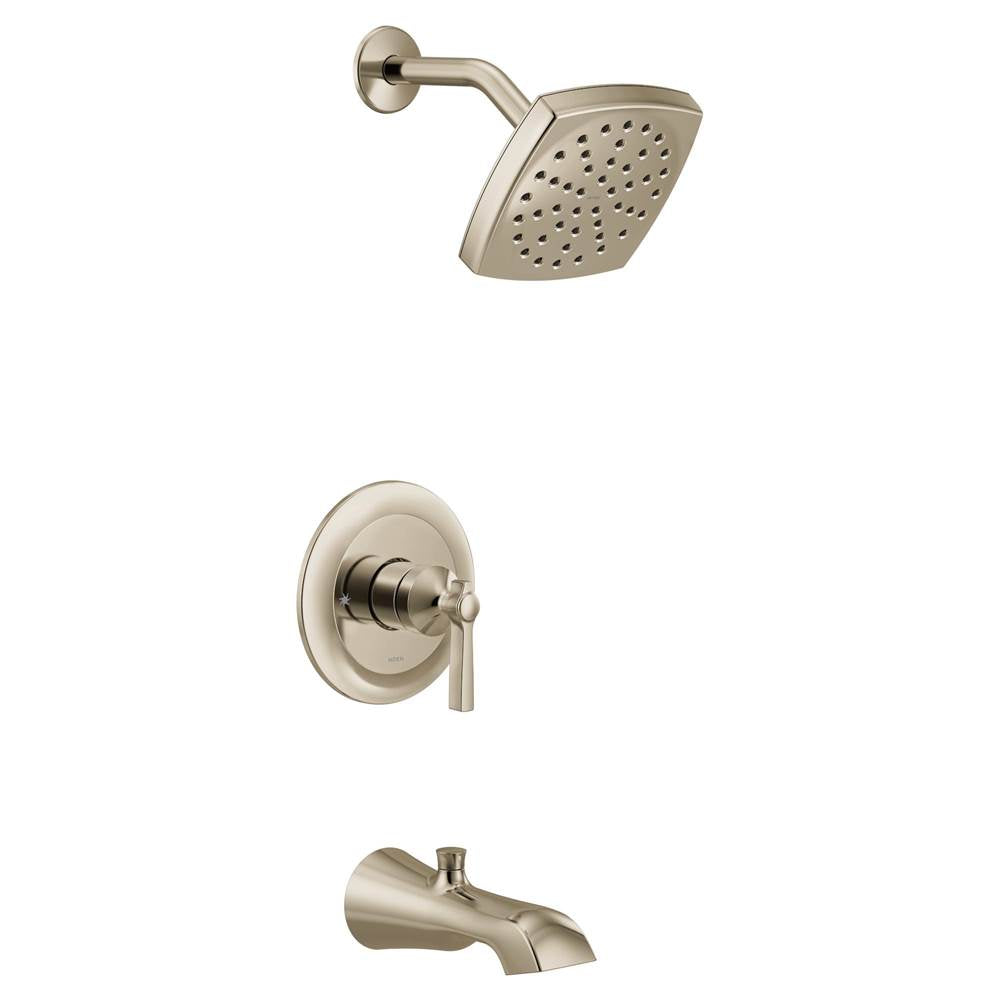 Moen - Flara M-CORE 3-Series 1-Handle Eco-Performance Tub and Shower Trim Kit in Polished Nickel (Valve Sold Separately) - Polished Nickel
