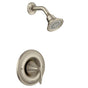 Moen - Eva Single-Handle Posi-Temp Trim Kit with Eco-Performance Showerhead in Brushed Nickel (Valve Sold Separately) - Brushed Nickel