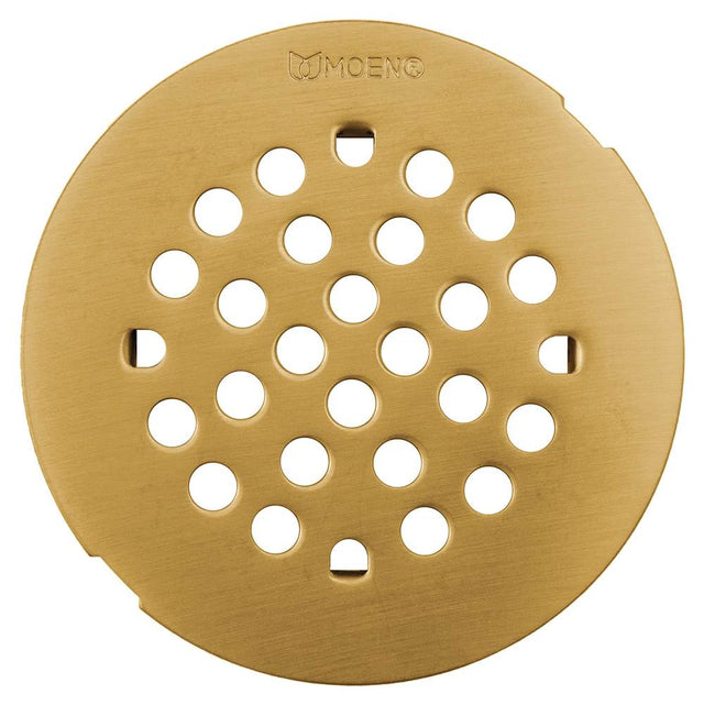 Moen - 4-1/4-Inch Snap-In Shower Drain Cover, Brushed Gold - Brushed Gold