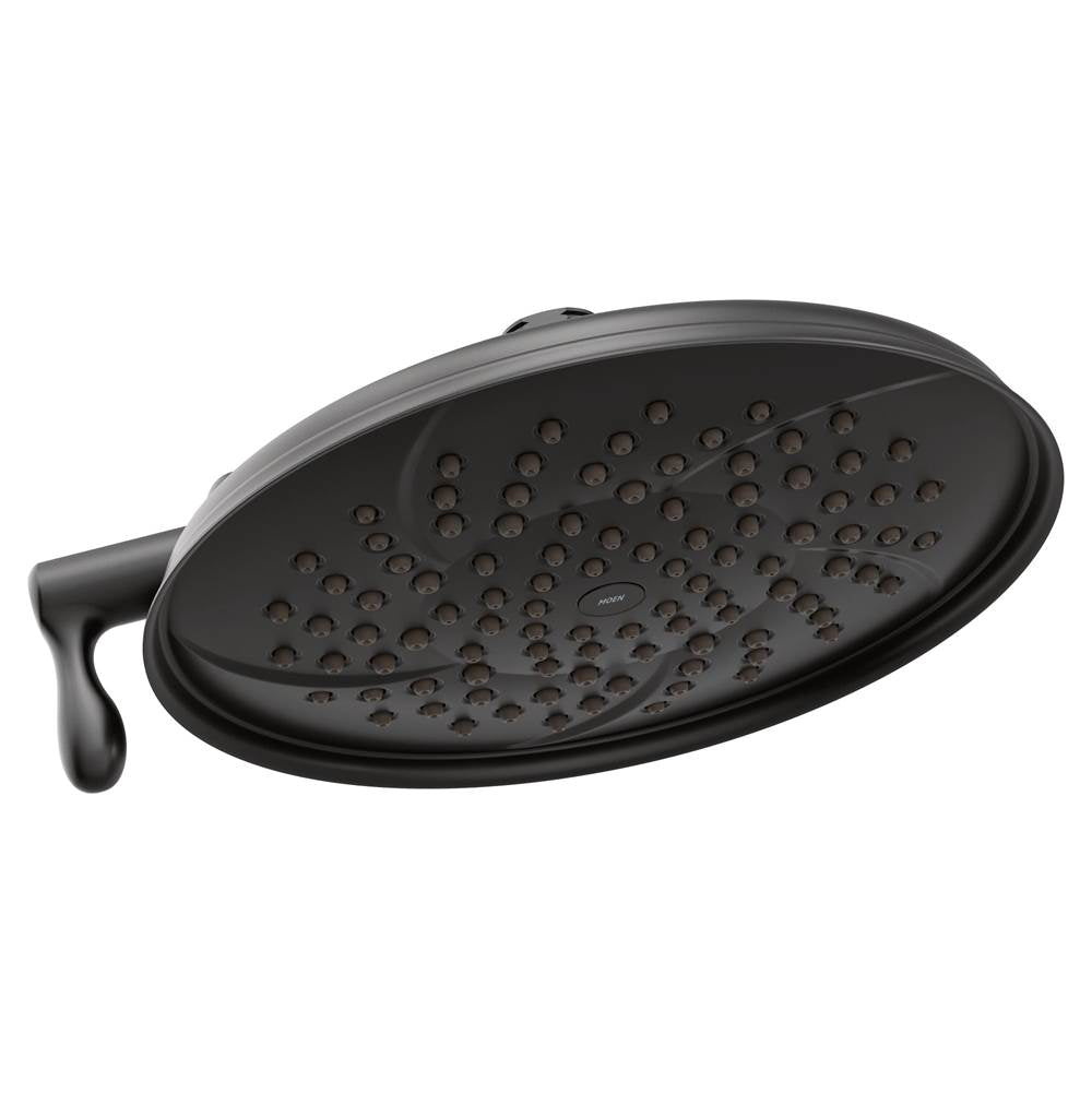 Moen - Isabel 8-Inch Two-Function Eco-Performance Showerhead with Immersion Technology, Matte Black - Matte Black