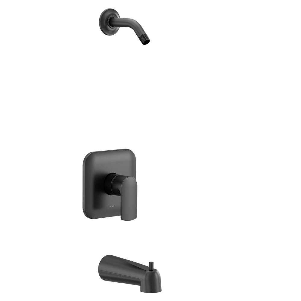 Moen - Rizon M-CORE 2-Series 1-Handle Tub and Shower Trim Kit in Matte Black (Valve Sold Separately) - Matte Black