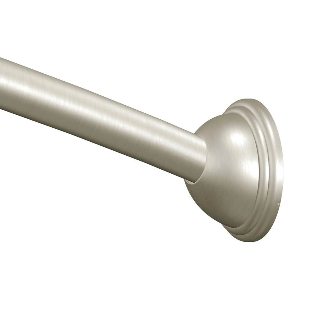 Moen - Brushed Nickel Adjustable Curved Shower Rod - Brushed Nickel