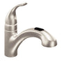 Moen - Integra One-Handle Pullout Kitchen or Laundry Faucet Featuring Power Clean, Spot Resist Stainless - Spot Resist Stainless