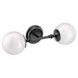 Moen - Matte Black Two Globe Bath Light - Matte Black