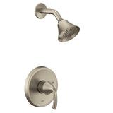 Moen - Glyde M-CORE 2-Series Eco Performance 1-Handle Shower Trim Kit in Brushed Nickel (Valve Sold Separately) - Brushed Nickel
