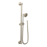 Moen - Weymouth Traditional Eco-Performance Handshower Handheld Shower with 30-Inch Slide Bar and 69-Inch Metal Hose, Brushed Nickel - Brushed Nickel