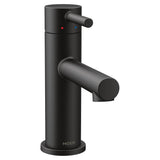 Moen - Align One-Handle Modern Bathroom Faucet with Drain Assembly and Optional Deckplate, Matte Black - Matte Black