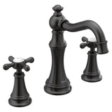 Moen - Weymouth 8 in. Widespread 2-Handle High-Arc Bathroom Faucet Trim Kit in Matte Black (Valve Sold Separately) - Matte Black
