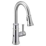 Moen - Belfield Touchless 1-Handle Pull-Down Sprayer Kitchen Faucet with MotionSense Wave and Power Clean in Chrome - Chrome
